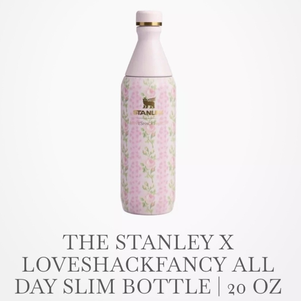 THE STANLEY X LOVESHACKFANCY ALL DAY SLIM BOTTLE | 20 OZ in Blooming Heirloom